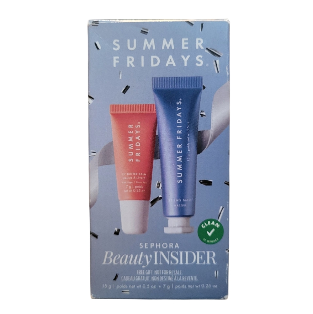CLEARANCE! Summer Fridays 2-Piece Jet Lag Face Mask & Lip Butter Set, NIB